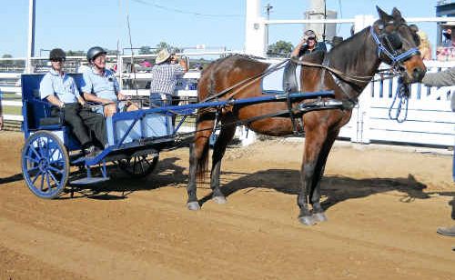 Mark Bulow and Bob McClay participate in the popular carriage driving program. Mark Bulow and Bob McClay participate in the popular carriage driving program.